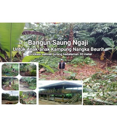 Saung ngaji untuk anak-anak kampung nangka beurit
