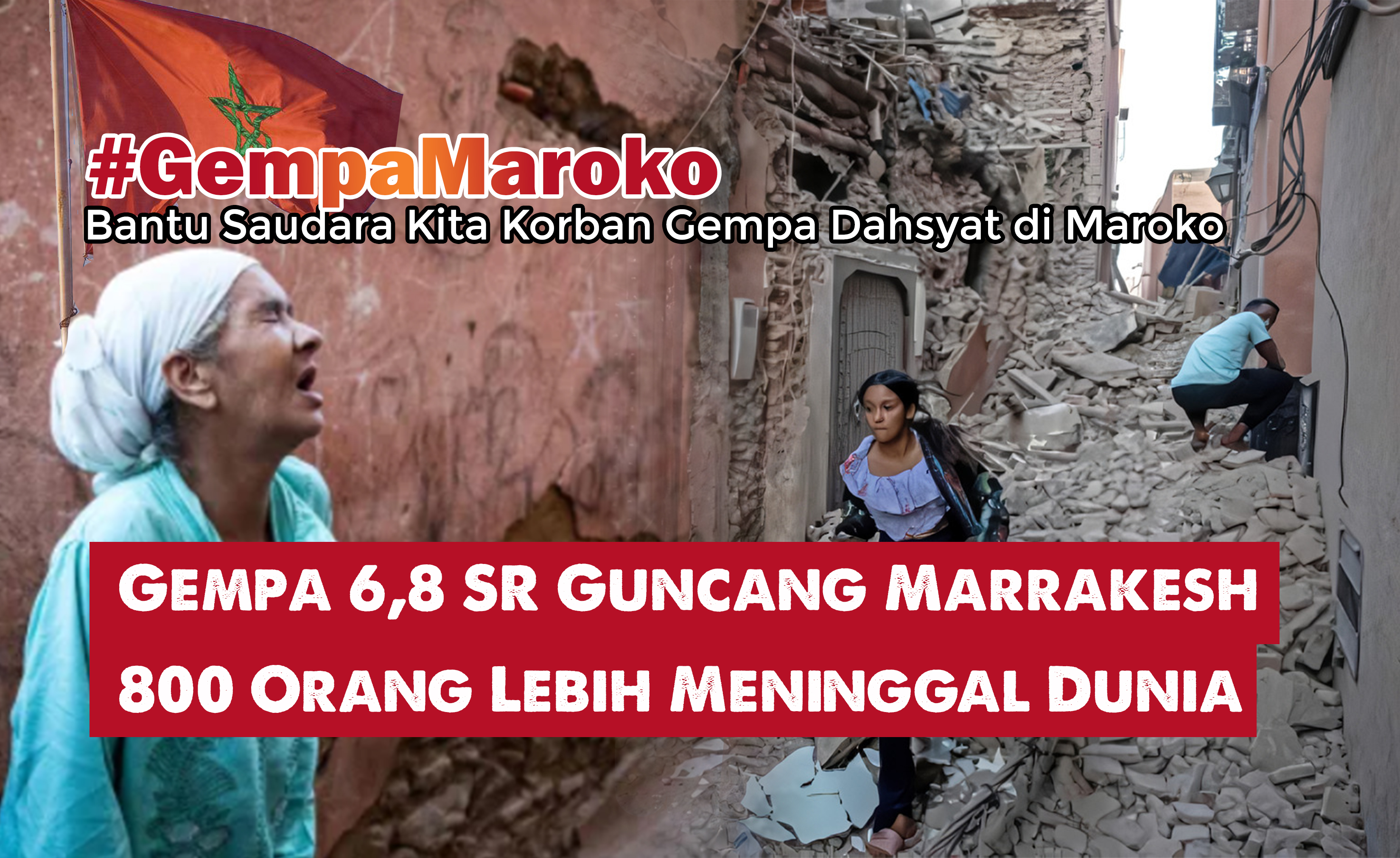 Gempa Dahsyat Guncang Maroko, Kirim Bantuan Segera