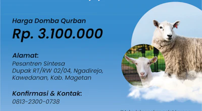 Qurban bersama Santri Pondok dan Guru Al- Qur'an Pesantren Sintesa