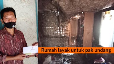 Patungan Bantu Pak Undang Mendapatkan Rumah yang Layak
