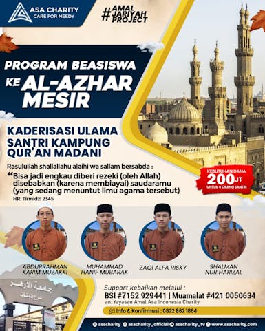 Beasiswa Santri Ke Al-Azhar Mesir