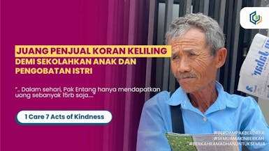 Bantu Penjual Koran Demi Pendidikan Anak dan Pengobatan Istri