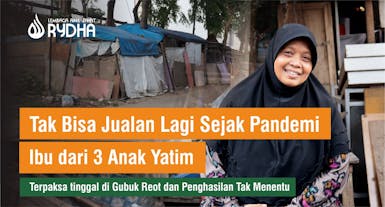 Bantu Bangun Warung Makan Ibu 3 Anak Yatim untuk Bertahan Hidup
