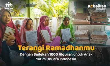 Sedekah 1000 Alquran untuk Anak Yatim Dhuafa Indonesia