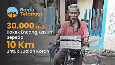 Raga Tak Lagi Kuat, Kakek Encang Paksa Kayuh Sepeda Jual Koran demi Hidupi Keluarga