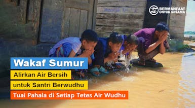 Alirkan Air Bersih untuk Santri Berwudhu