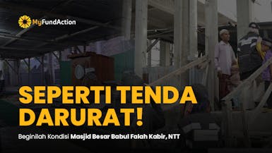 Patungan Bersama Untuk Membangun Dinding Untuk Masjid Besar Babul Falah