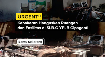 Gotong Royong Bantu SLB Cipaganti dari Kebakaran