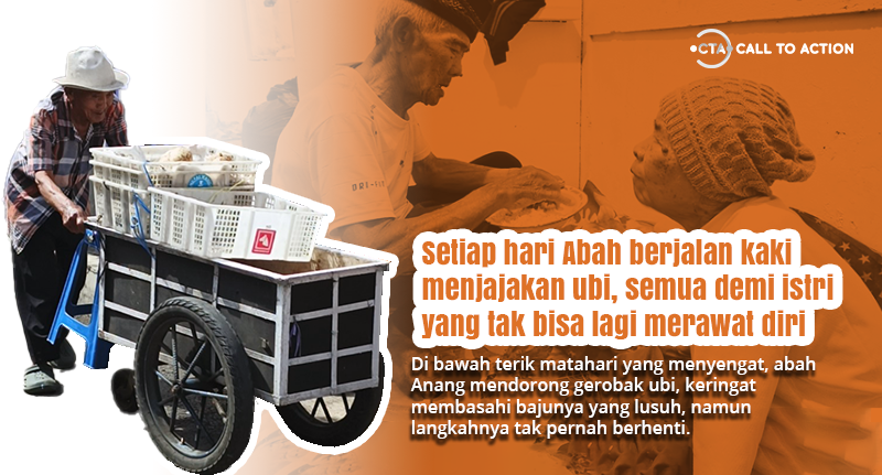 Bantu Lansia Bungkuk Penjual Ubi Demi 5.000 Untuk Rawat Istri