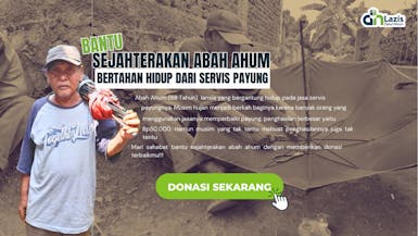 SERVIS PAYUNG TUMPUAN HIDUP LANSIA! BANTU SEJAHTERAKAN ABAH AHUM DI USIA SENJANYA!
