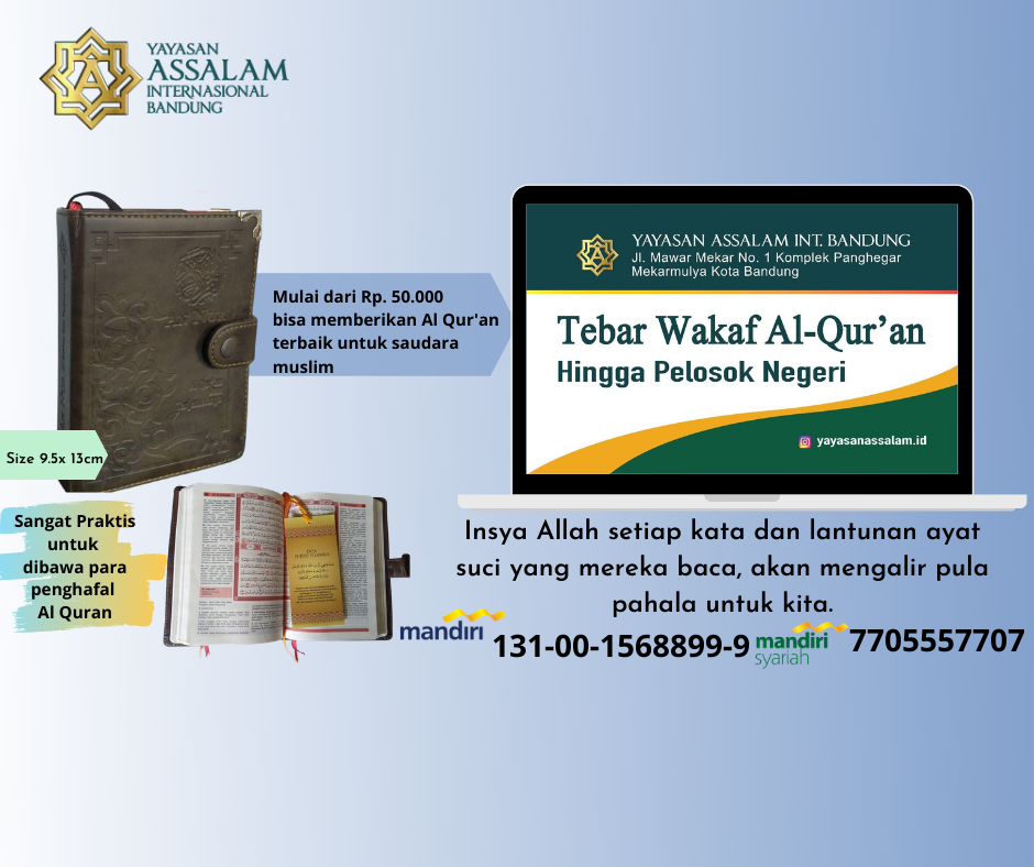 Wakaf Al-Quran Alirkan Pahala hingga Akhirat