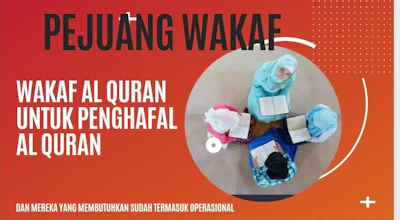Wakaf quran, tiap hurufnya menjadi jariyah insya Allah