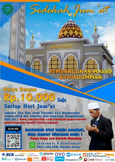 sedekah jumat untuk pembangunan masjid khoiroummah