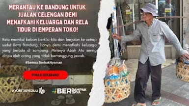 Tidur Diemperan Toko, Lansia Penjual Celengan Ditipu